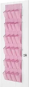 Whitmor 24 Pocket Over the Door Shoe Organizer - Pink