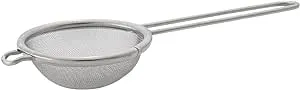 HIC Kitchen Fine Mesh Strainer with Helper Handle, 18/8 Stainless Steel, 2.75-Inch