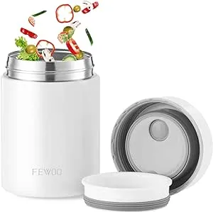 FEWOO Soup Thermos,Food Container for Hot Cold Food, Vacuum Insulated Stainle...