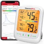 ThermoPro TP359 Bluetooth Hygrometer Thermometer, 260FT Wireless Remote Temp and Humidity Meter, with Large Backlit LCD, Data Storage and Export,Temperature and Humidity Monitor, Max Min Records