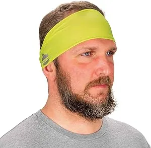 Ergodyne 6634 Chill-Its Performance Knit Cooling Headband, Lime