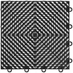 IncStores Garage Flooring Tile Polypropylene Diamond Plate Gunmetal (52-Sq-Ft)