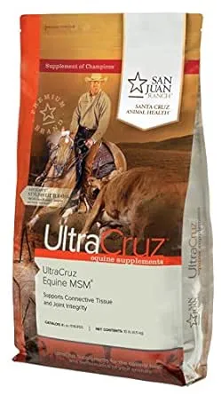 UltraCruz Equine MSM Joint Supplement for Horses, 10 lb, Pellet (60 Day Supply)