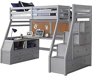 Acme Jason II Loft Bed & Storage Ladder - Gray