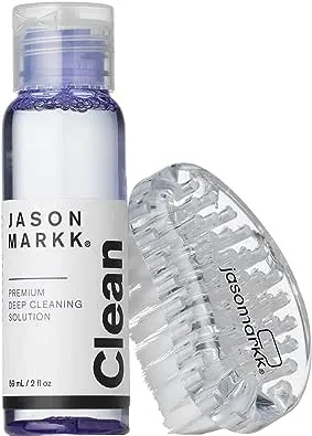 Jason Markk Starter Kit, Shoe Cleaner, 2-Piece Set, Deep Cleaning Solution & Durables Brush, Travel Size, Sneaker Care, Ideal for Footwear, Safe on Leather, Suede, Nubuck, Cotton, Knits, 2oz