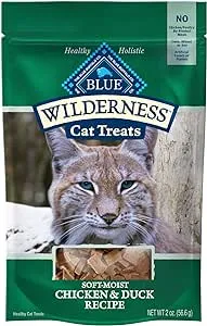 Blue Buffalo Wilderness Soft Cat Treats, Made with Natural Ingredients, Chicken & Duck Recipe, 2-oz. Bag