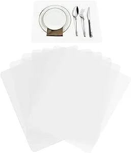 Plastic Placemats For Dining Table Translucent Placemats 8 Pcs Heat Resistant Wa