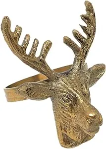 Accent Decor Deer Napkin Rings (Set of 6)