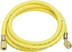 Refrigerant Charging Hose, 1/4Inch Thread 5.91ft Length 800PSI Tube, for Home Air Conditioner Refrigeration Maintenance, Yellow