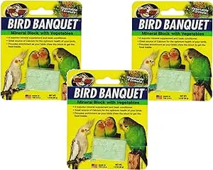 Zoo Med Bird Banquet Mineral Block with Vegetables