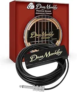 Dean Markley Pro Mag Grand Acoustic Guitar Humbucker Pickups, Maple Wood Design Active Soundhole Pickup Ebony Finish, Hum-Cancelling Acoustic Guitar Pickup for Studio Recording and Live Performance