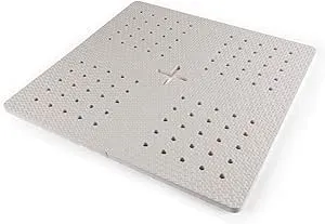 BOWERBIRD Original Anti-Fatigue Shower Stall Mat - Extra Thick and Soft Foam Material Comfortably Cushions Your Feet - Square - 4 Interlocking Tiles