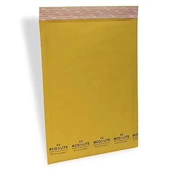 Polyair Eco-lite #2 ELSS2 Golden Kraft Self Seal Bubble Mailer, 8 1/2" x 12" (Case of 100)