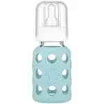 Lifefactory Glass Baby Bottle with Silicone Sleeve - Mint 4 oz