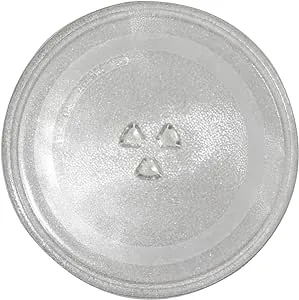 Microwave Replacement Glass Tray,12.5 in(31.5cm) Diameter Thickened Heat Resistant Microwave Glass Plate Turntable Tray Accessories Y-Bottom General,Durable Glass Dish for Microwave Oven