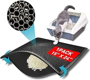 Cat Litter Mat Litter Box MatHoneycomb Double Layer Trapping Litter Mat Desig...