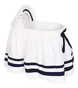 Baby Doll Bedding Modern Hotel Style II Bassinet Skirt  Black