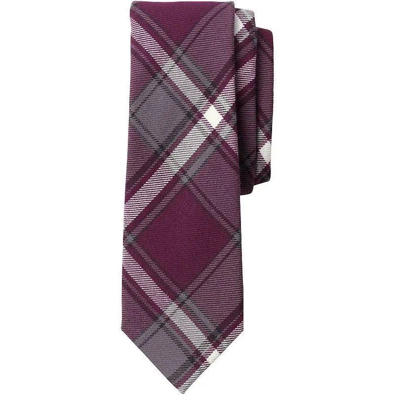 Lands' End School Uniform Kids Pre Tied Tie - Medium - Classic Navy Large Plaid