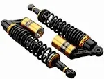 GZYF Pair 320mm Universal Motorcycle Rear Air Shock Absorbers Fit For Honda for Suzuki for Kawasaki for Yamaha ATV Go Kart Quad Dirt Sport Bikes Black & Gold