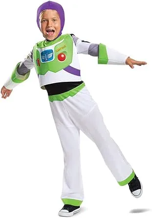 Disguise Disney Toy Story Toddler Buzz Lightyear Classic Costume, White, 3T/4T