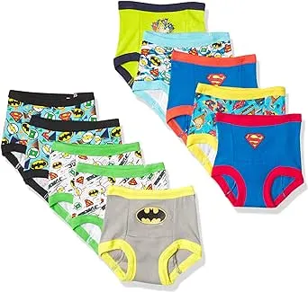 DC Comics Unisex Baby Toddler Potty Training Pants with Superman, Batman & Wonder Woman with Success Chart & Stickers