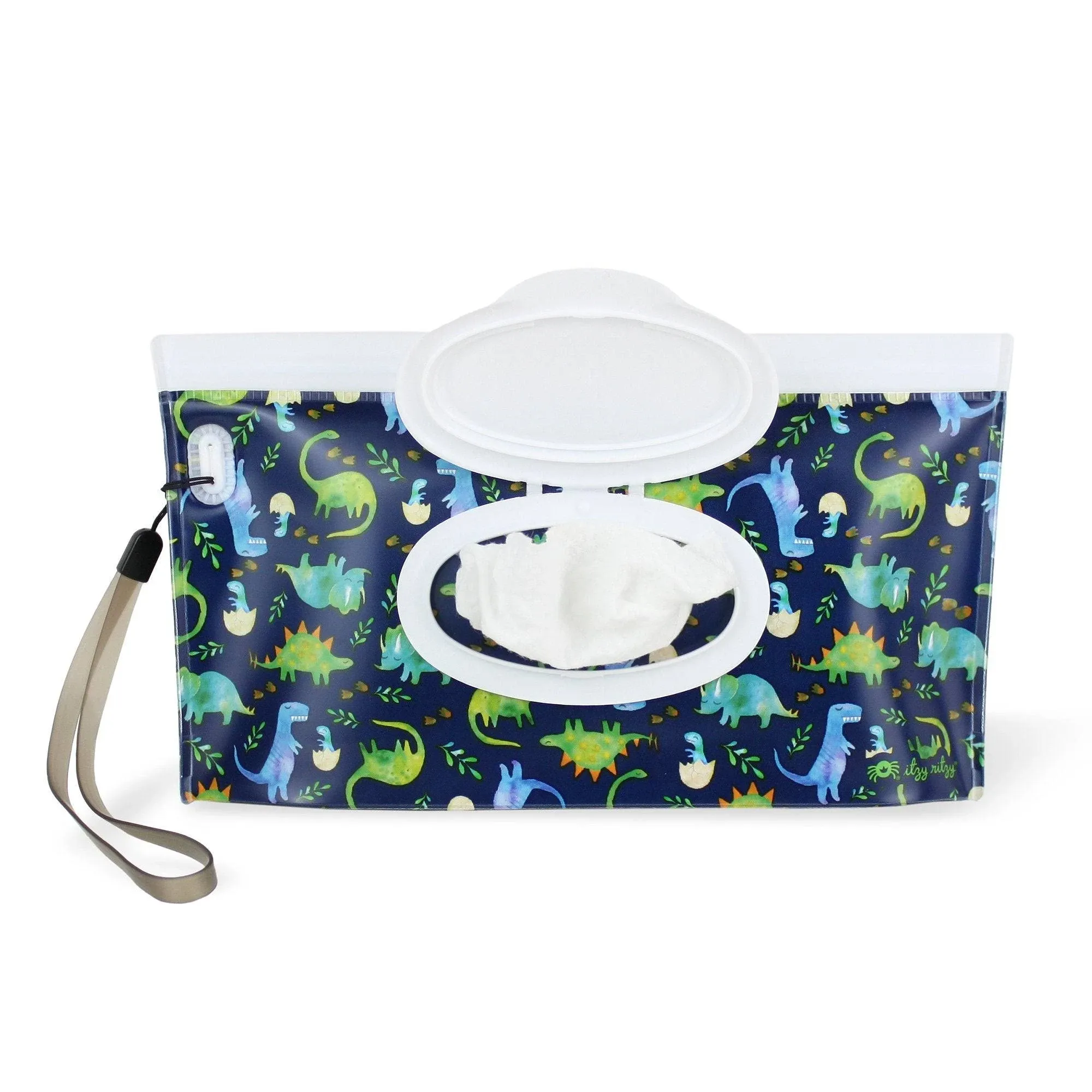 Take & Travel™ Pouch Reusable Wipes Cases: Raining Dinos