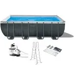 Intex 18ft x 52in Ultra XTR Rectangular Frame Swimming Pool Kit with Canopy