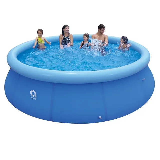 Honeydrill Above Ground Swimming Pools Inflatable Top Ring Round Pool