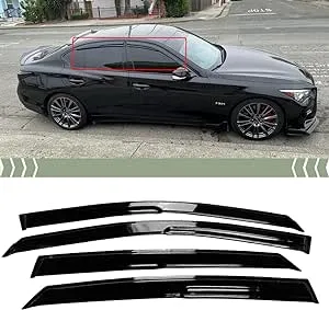 FITS 2014-2021 Infiniti Q50 JDM 3D Mugen Style Window Visor RAIN Guard Vent 4PC