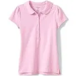 Lands' End Girls Short Sleeve Peter Pan Collar Polo Shirt