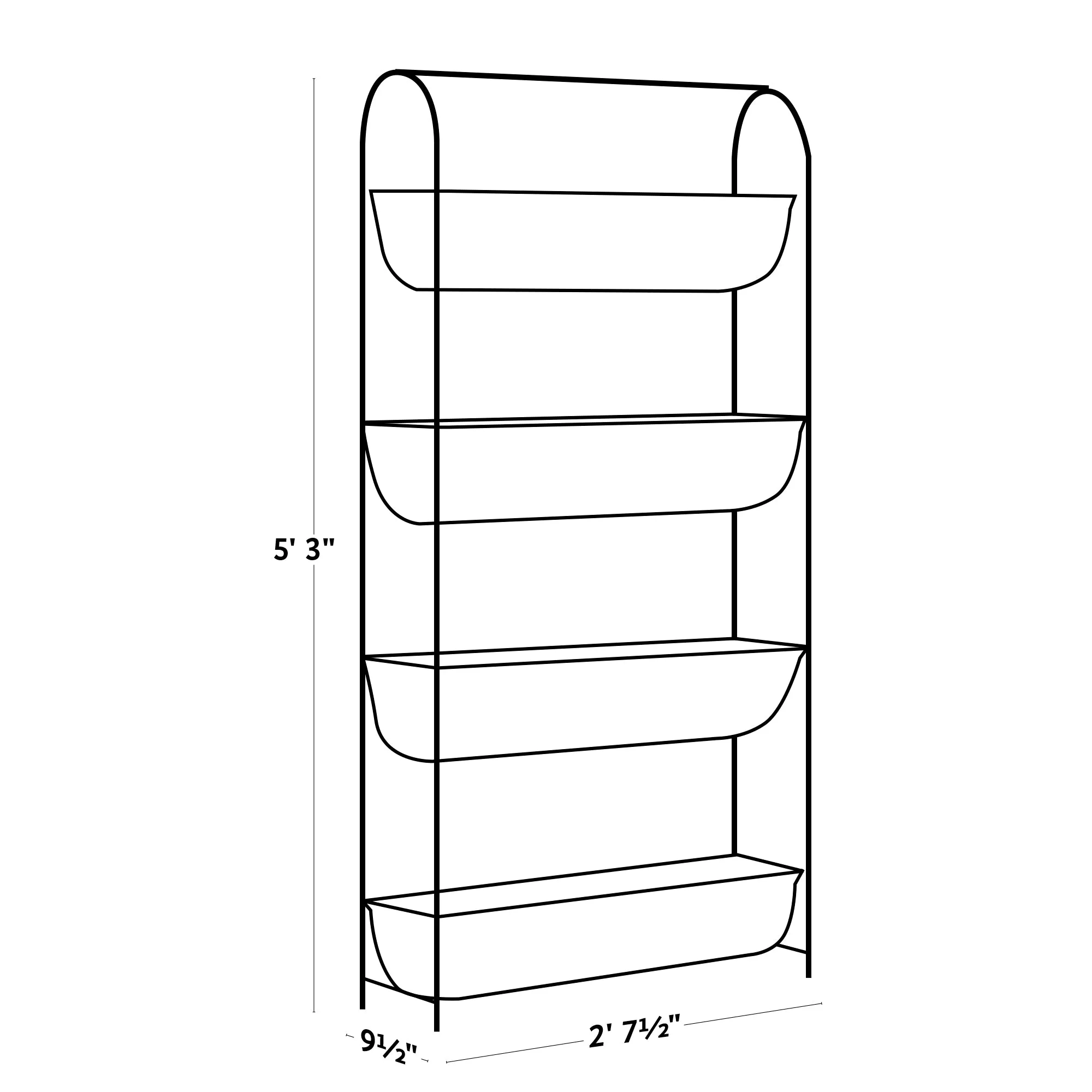 Tierra Garden Balcony Container Planter, 4 Tier Vigoroot Deep Planting Troughs