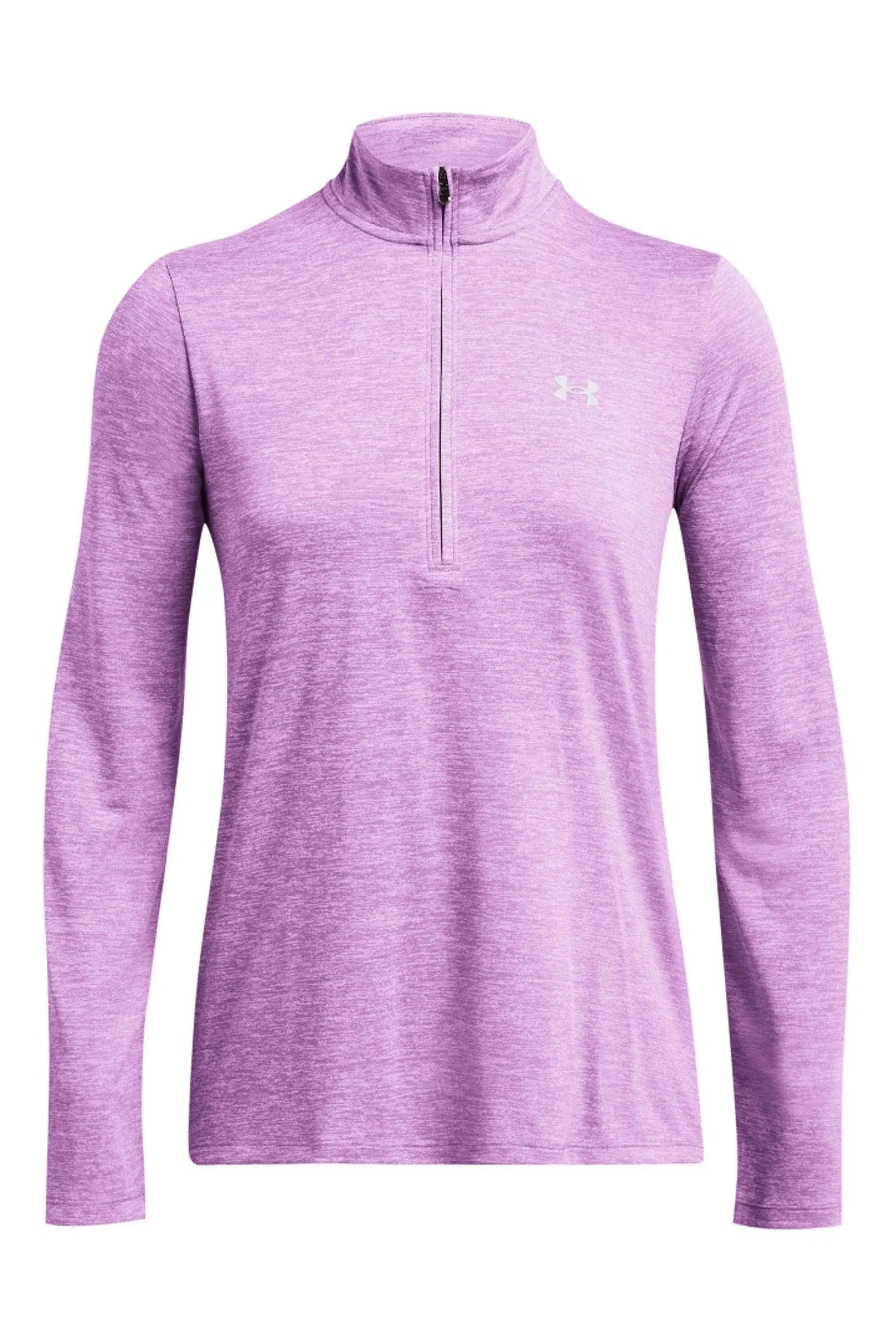 Women's Tech Twist Zip - Purple, Lg, Under Armour