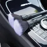 Blackline Car Care Boar Hair Brushes- Luxury Car Detailing Brush Set for Interior and Exterior - Best Auto Detailing Brushes - Premium Hair Car Detailing Brushes (Boars Hair Bristles)