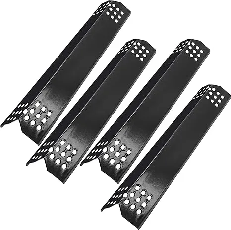 4 Pcs Flame Tamers for Grill Master Grillmaster 720-0697, Nexgrill 720-0783E, 720-0830H Replacement Parts, Porcelain Steel Grill Heat Plate Shields for Kenmore 720-0830A 122.33492410 Nexgrill 720-0925