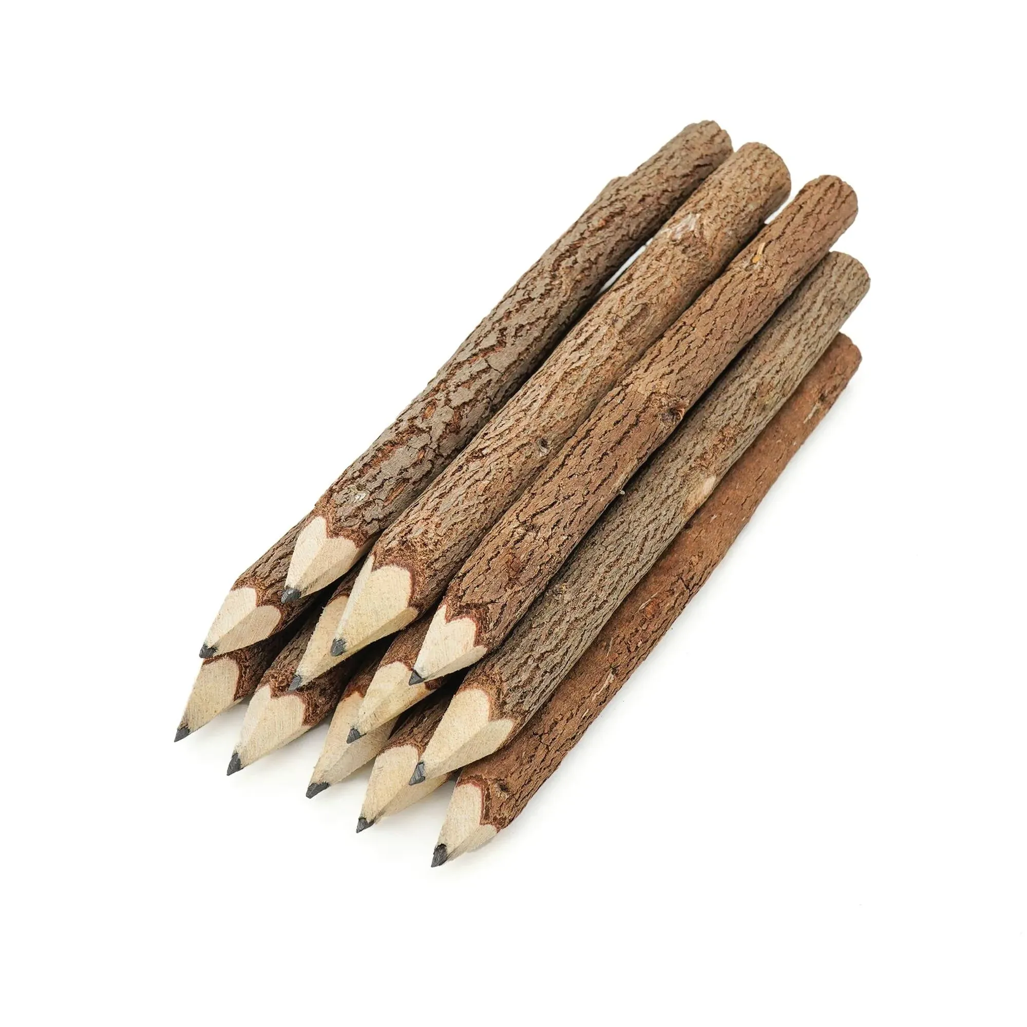 BSIRI Pencil Wood Favors of Graphite Wooden Tree Rustic Twig Unique Birch of 12 ...