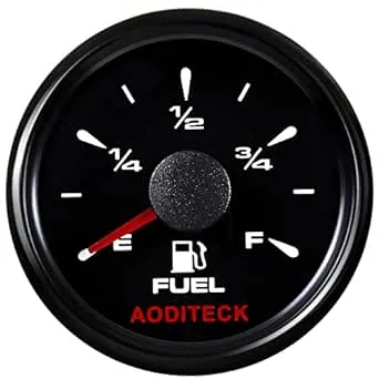 Marine Fuel Level Gauge for Boat Gas Tank Car Truck Vehicles RV Oil Universal Automotive Replacement Gauge Aftermarket Fuel Gauge 0-190ohm 240-33ohm 240-30ohm 0-180ohm 10-180ohm Black