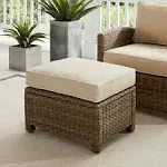 CROSLEY FURNITURE Ottoman H18&#034;xW25&#034;xD22&#034; Mist Cushions Biscayne Wicker Outdoor