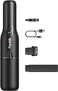 Fanttik Slim V7 Ace Car Vacuum Cordless, 11000Pa/27AW Strong Suction, 1 LB Portable Vacuum, Two Modes with LED Light, USB-C Fast Charging, Robustclean Mini Vacuum for Car, Keyboard, Black