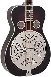 Recording King RR-36 Maxwell Series Round Neck Resonator Guitar Gloss Black