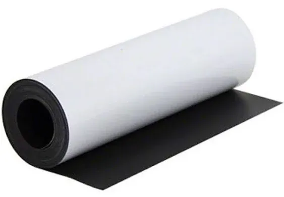 Superior Graphic Supplies Magnetic White Material - Flexible Magnetic Sheet Roll - 30 Mil / 0.03" Thick - 24" x 30"