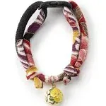 Necoichi Chirimen Plum Blossom Cat Collar (Red)