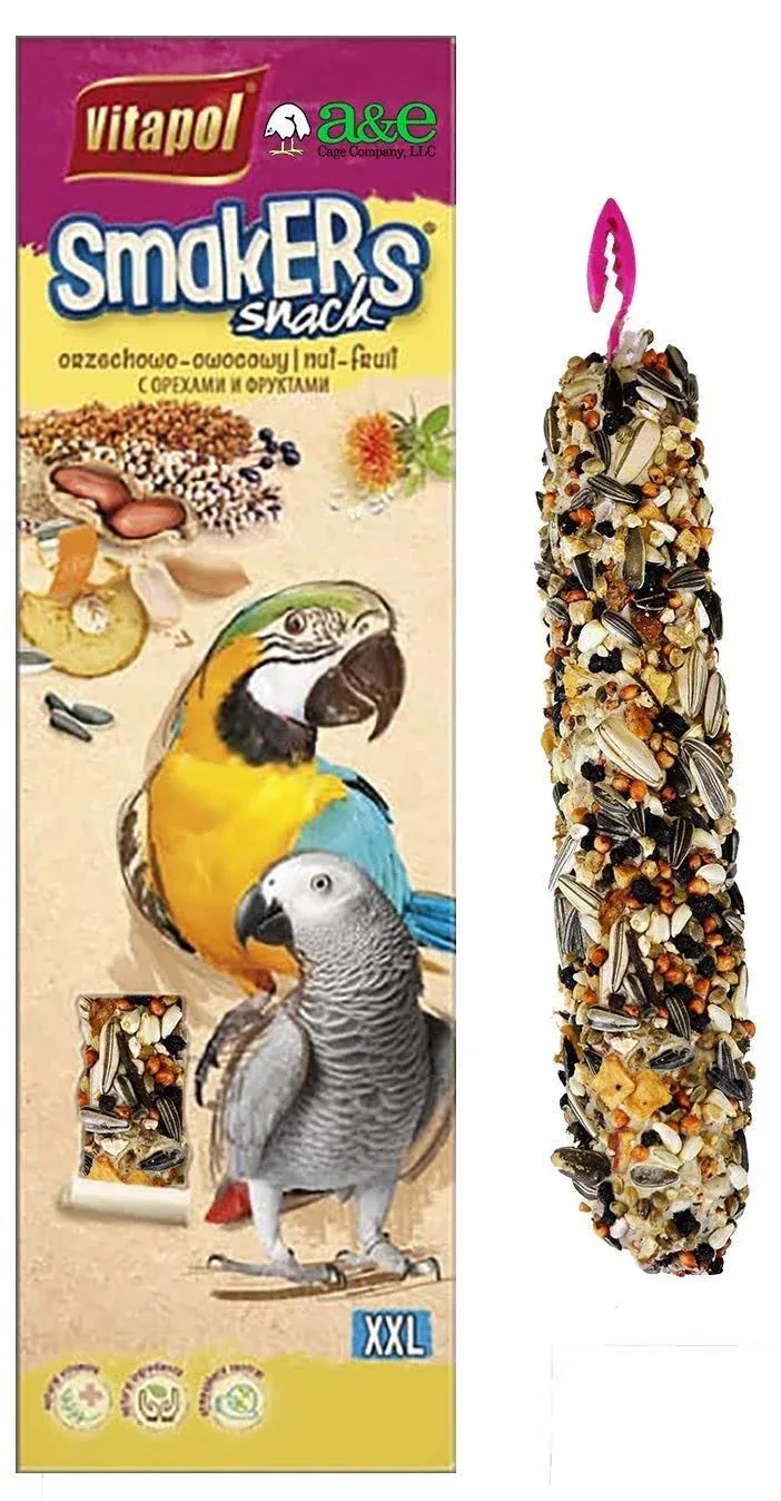 A&E Cage Company Smakers Parrot XXL Nut Treat Sticks