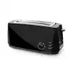 Elite Gourmet 4 Slice Long Slot, Black Cool Touch Toaster ECT4829BX