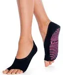 Tucketts Womens Sz 6-9 Pilates/Yoga/Grip sox, Ballerina Style, Black-pink