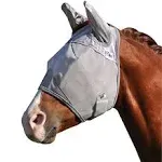 Weanling Sm Pony Cashel Comfort Crusader Standard Fly Mask W/ Ears Nose Grey