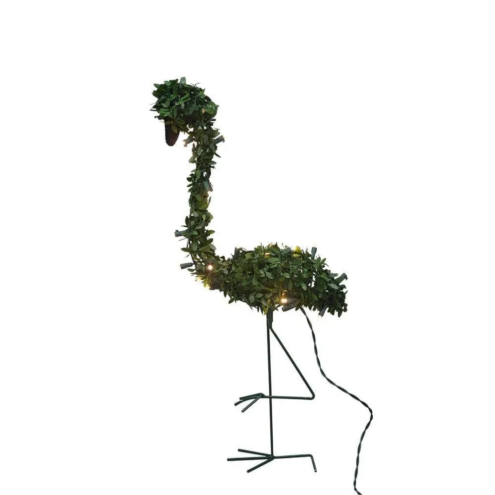 ProductWorks 28" Flamingo Topiary with 20 Lights