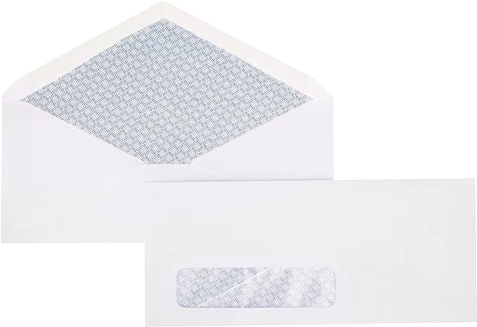 Amazon Basics #10 Business Letter Envelopes with Gummed Seal, 500-Pack, No Tint