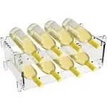 8 Bottle Wine Rack Countertop Free Standing Floor Stackable Modular Counterto...