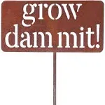 Island Genius Grow Dammit Funny Garden Décor Sign