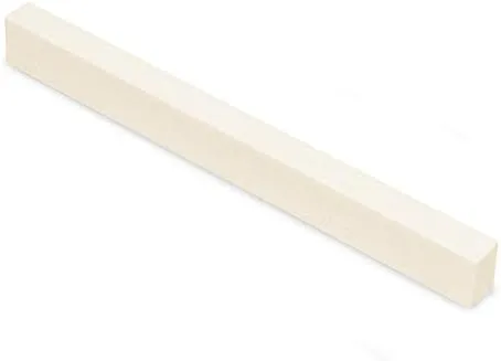 StewMac Bleached White Bone Saddle Blank, Oversized For Compensated Saddles